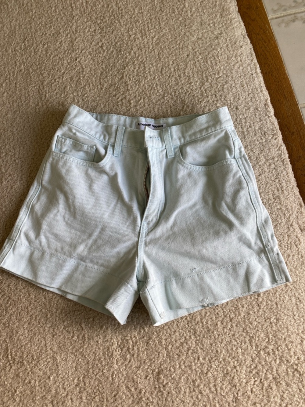 Baby blue women’s American apparel shorts